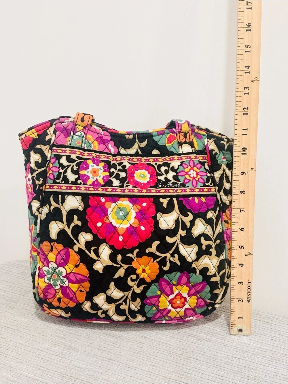 Vera Bradley Suzani Retired Pattern Quilted Shoulder Tote Bag